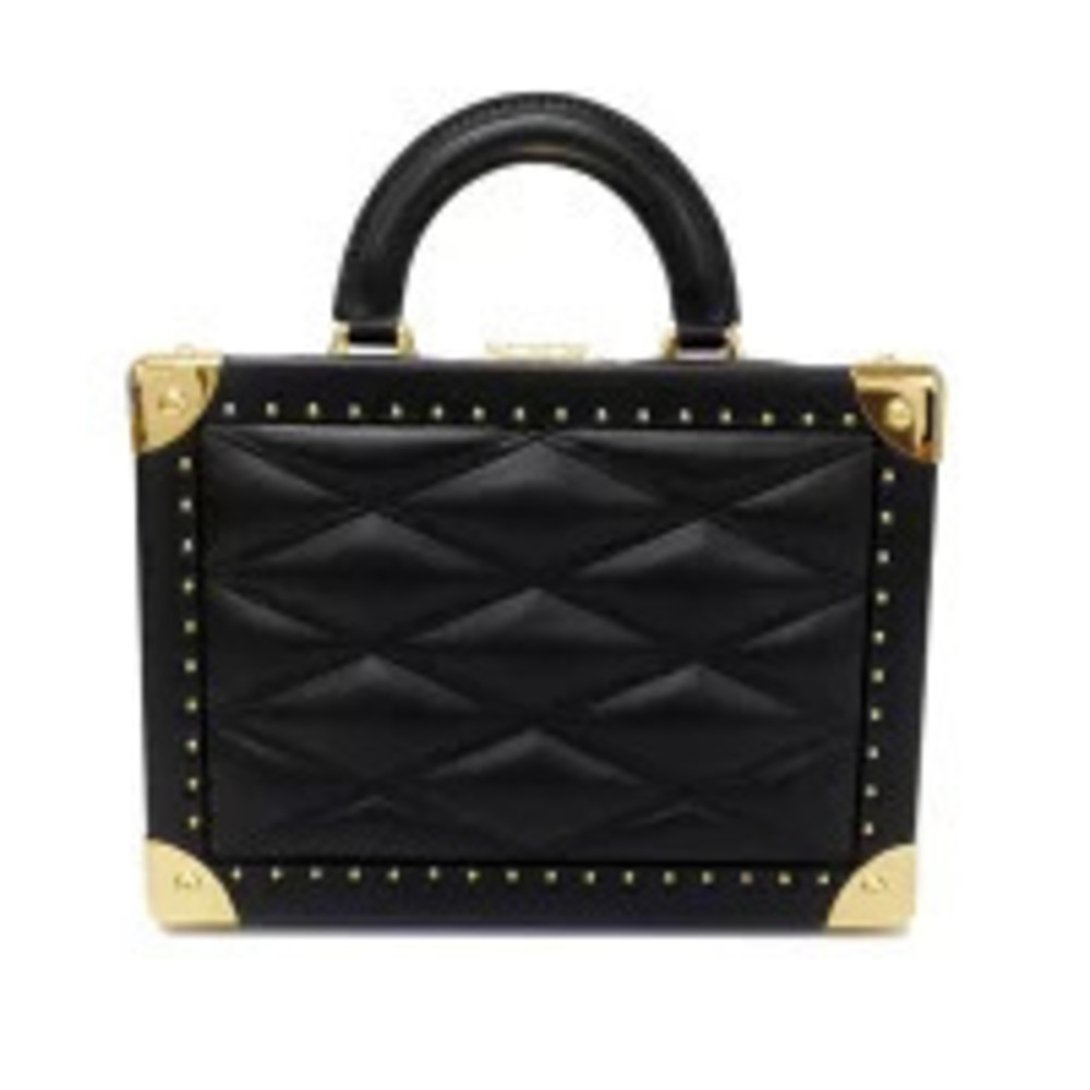 Louis Vuitton Valise Maltage Trunk Top Handle Bag Leather Black